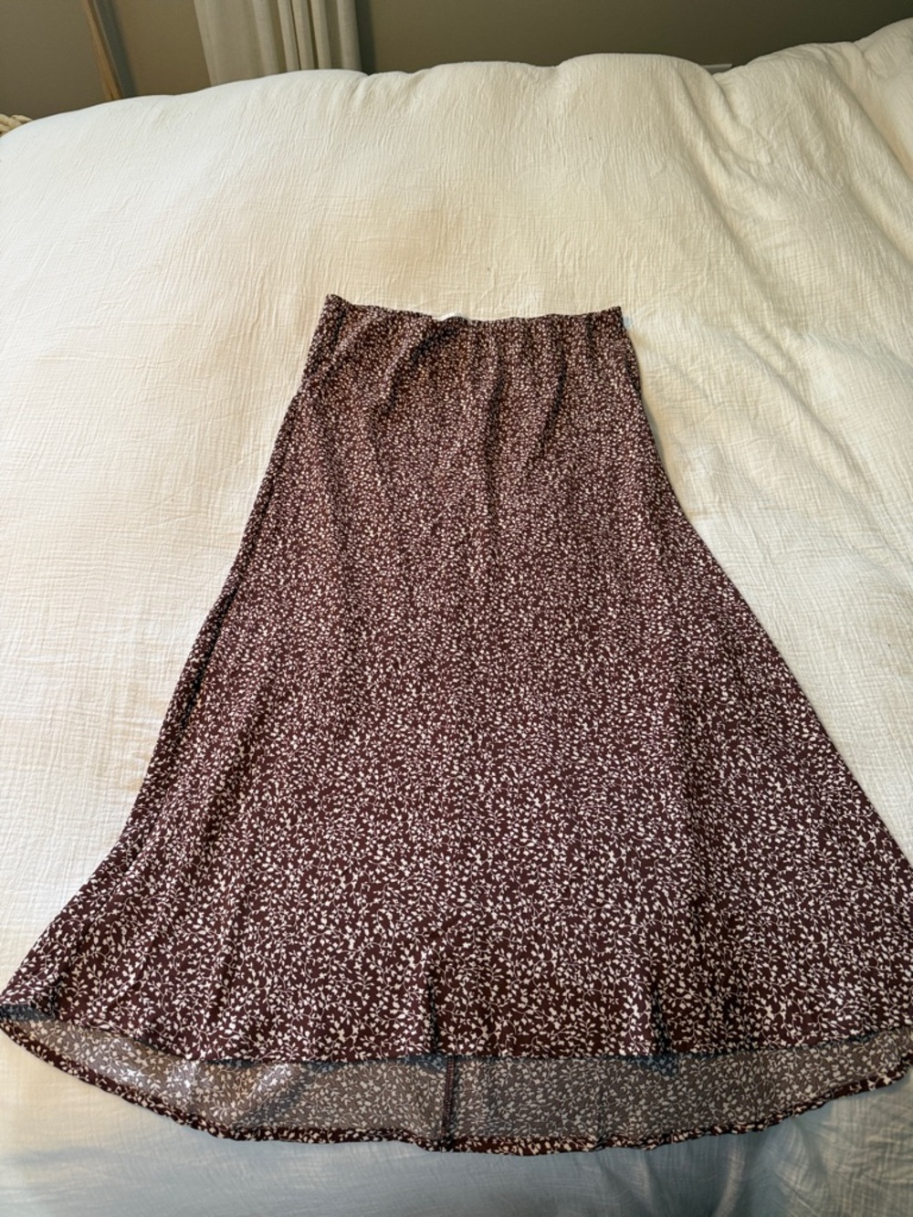 Trendy boutique Brown Floral Midi Skirt